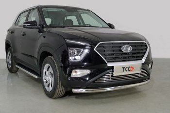 Защита переднего бампера нижняя d60,3 мм ТСС Тюнинг Hyundai Creta SU (2020-2022) ()