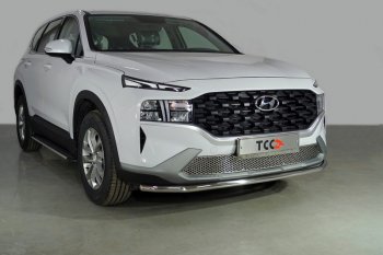 Защита переднего бампера нижняя d42,4 мм ТСС Тюнинг Hyundai (Хюндаи) Santa Fe (Санта)  TM (2020-2022) TM рестайлинг ()