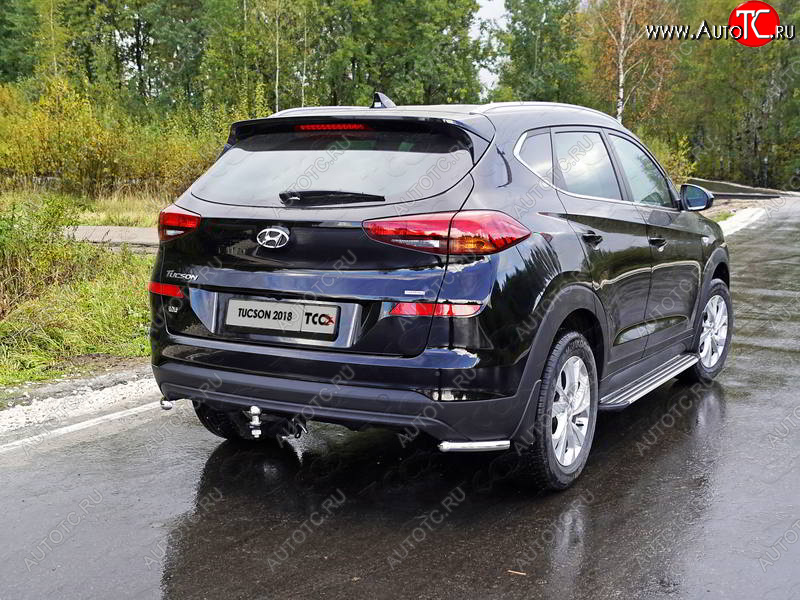 12 299 р. Защита заднего бампера (уголки, d42,4 мм) TCC Hyundai Tucson TL рестайлинг (2018-2021)  с доставкой в г. Тольятти