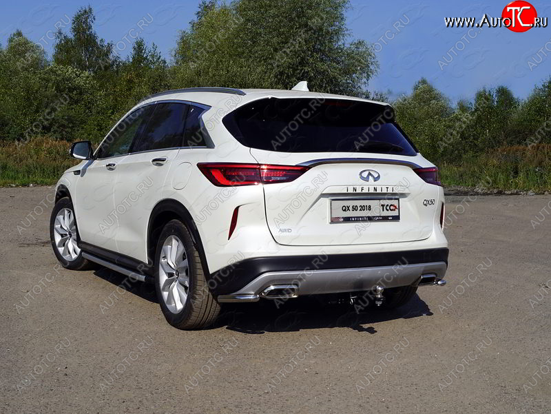 1 000 000 р. Защита заднего бампера (уголки, d42,4 мм) TCC INFINITI Qx50 J55 (2017-2022)  с доставкой в г. Тольятти