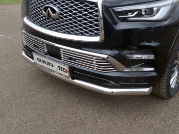 Декоративная вставка переднего бампера ТСС Тюнинг INFINITI QX80 Z62 2-ой рестайлинг (2018-2024) ()