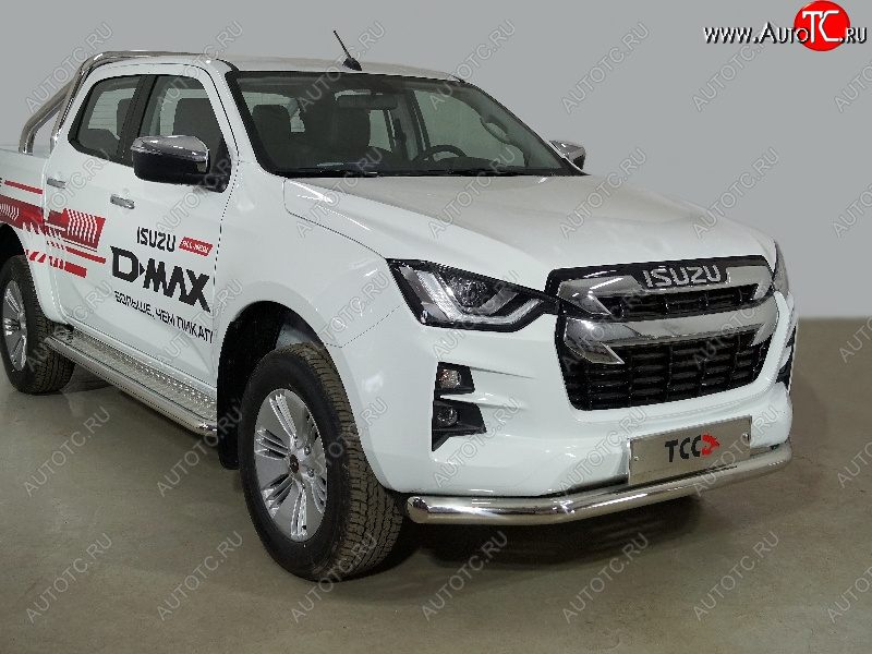 22 649 р. Защита переднего бампера нижняя d76,1 мм ТСС Тюнинг  Isuzu D-Max  RG (2020-2023) DoubleCab (нержавейка)  с доставкой в г. Тольятти