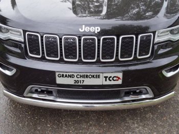 3 399 р. Декоративная вставка решетки радиатора ТСС Тюнинг  Jeep Grand Cherokee  WK2 (2017-2022) 2-ой рестайлинг (лист AL)  с доставкой в г. Тольятти. Увеличить фотографию 1