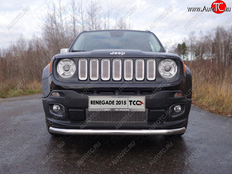 19 999 р. Защита переднего бампера нижняя d60,3 мм ТСС Тюнинг  Jeep Renegade (2015-2024) (нержавейка)  с доставкой в г. Тольятти