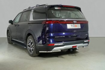 15 999 р. Защита заднего бампера (2WD V-2,2D, уголки, d42,4 мм) TCC  KIA Carnival  KA4 (2020-2023) минивэн дорестайлинг  с доставкой в г. Тольятти. Увеличить фотографию 1