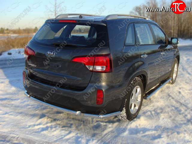 1 000 000 р. Защита заднего бампера (уголки, d60,3 мм) TCC KIA Sorento UM/Prime дорестайлинг (2014-2018)  с доставкой в г. Тольятти