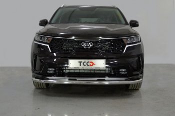 Защита переднего бампера нижняя d60,3 мм ТСС Тюнинг KIA Sorento MQ4 (2020-2022) ()