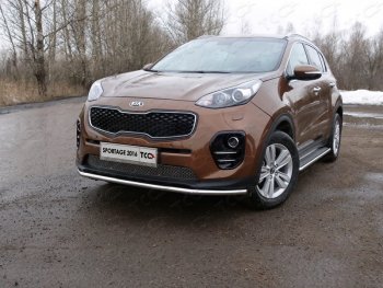 Защита переднего бампера нижняя d42,4 мм ТСС Тюнинг KIA (КИА) Sportage (Спортаж)  4 QL (2016-2018) 4 QL дорестайлинг ()