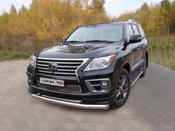 Защита переднего бампера нижняя 76,1 мм ТСС Тюнинг Lexus (Лексус) LX570 (ЛХ)  J200 (2012-2015) J200 1-ый рестайлинг