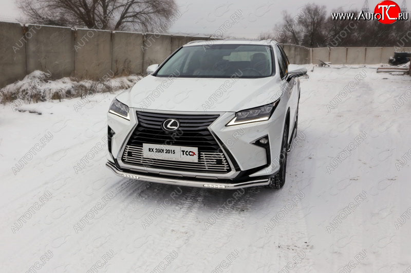 42 999 р. Защита переднего бампера нижняя с ДХО 60,3 мм ТСС Тюнинг  Lexus RX  200T - RX450H  AL10 (нержавейка)  с доставкой в г. Тольятти