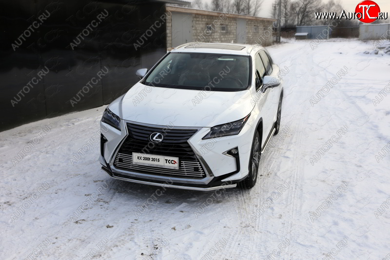 21 799 р. Защита переднего бампера нижняя d42,4 мм ТСС Тюнинг Lexus RX350 AL10 дорестайлинг (2008-2012) (нержавейка)  с доставкой в г. Тольятти