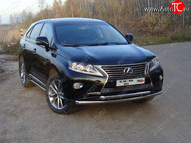 30 999 р. Защита переднего бампера нижняя 60,3*60,3 мм ТСС Тюнинг  Lexus RX350  AL10 (2012-2015) рестайлинг (нержавейка)  с доставкой в г. Тольятти