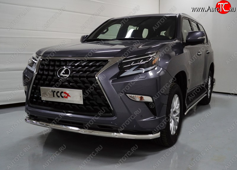 30 999 р. Защита переднего бампера нижняя d60,3 мм ТСС Тюнинг  Lexus GX460  J150 (2019-2022) 2-ой рестайлинг (нержавейка)  с доставкой в г. Тольятти