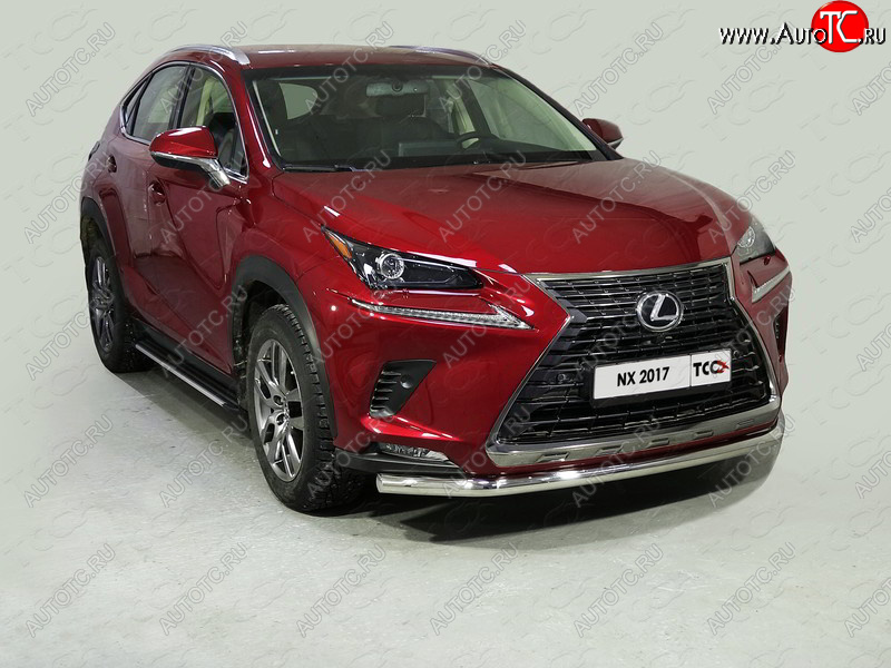 21 799 р. Защита переднего бампера нижняя d60,3 мм ТСС Тюнинг  Lexus NX200  Z10 (2017-2021) рестайлинг (нержавейка)  с доставкой в г. Тольятти