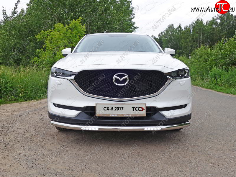 38 949 р. Защита переднего бампера нижняя с ДХО 60,3 мм ТСС Тюнинг  Mazda CX-5  KF (2016-2024) (нержавейка)  с доставкой в г. Тольятти