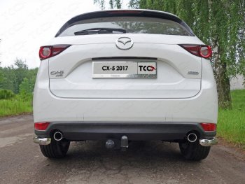 Защита заднего бампера (уголки, d60,3 мм) TCC Mazda CX-5 KF (2016-2025)