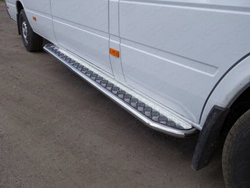 27 849 р. Порог с площадкой, ТСС Тюнинг  Mercedes-Benz Sprinter  W906 (2014-2018) рестайлинг (с площадкой 42,4 мм)  с доставкой в г. Тольятти. Увеличить фотографию 1