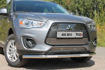 Защита переднего бампера нижняя с ДХО 60,3 мм ТСС Тюнинг Mitsubishi (Митсубиси) ASX (АСХ) (2013-2016) 1-ый рестайлинг  (нержавейка)