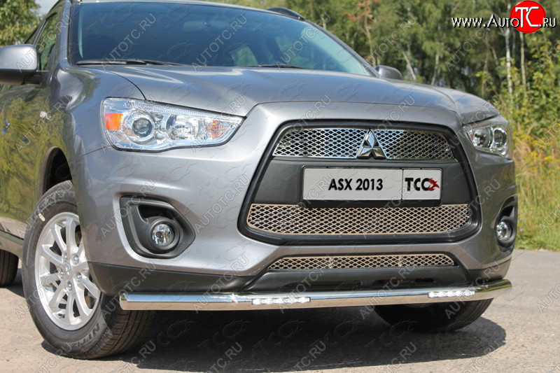 33 999 р. Защита переднего бампера нижняя с ДХО 60,3 мм ТСС Тюнинг  Mitsubishi ASX (2013-2016) 1-ый рестайлинг (нержавейка)  с доставкой в г. Тольятти