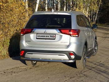 Защита задняя (нержавейка 60,3 мм) ТСС Тюнинг Mitsubishi Outlander GF 3-ий рестайлинг (2018-2022)