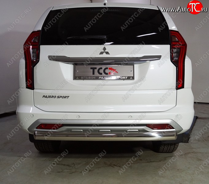 24 549 р. Защита заднего бампера (овальная, d75х42 мм) TCC  Mitsubishi Pajero Sport  QF (2019-2022) рестайлинг  с доставкой в г. Тольятти