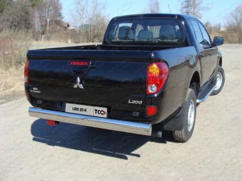 Защита задняя (центральная 120х60 мм) ТСС Тюнинг Mitsubishi (Митсубиси) L200 (л)  4 (2013-2016) 4  рестайлинг  (центральная)