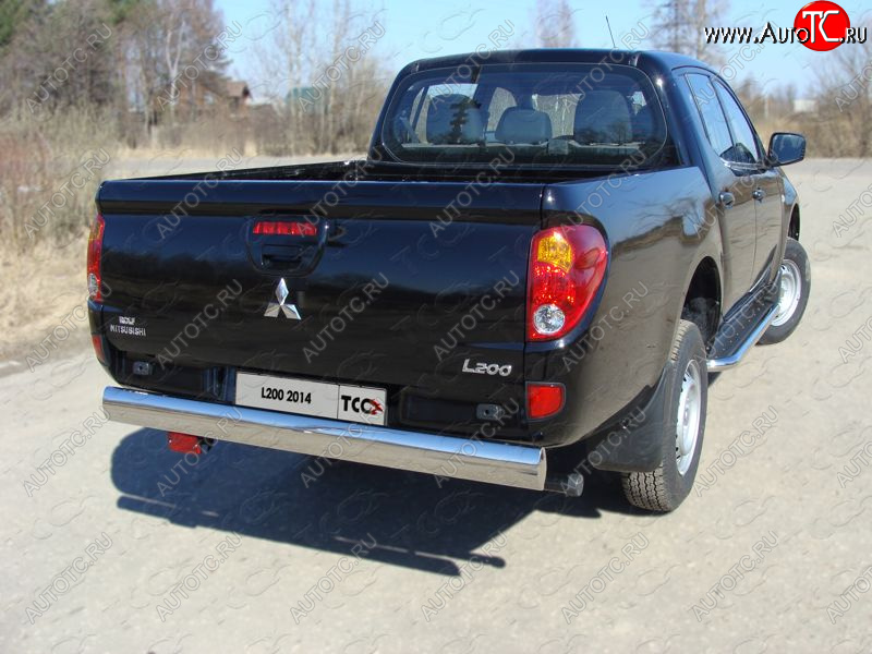 13 949 р. Защита задняя (центральная 120х60 мм) ТСС Тюнинг  Mitsubishi L200  4 (2013-2016)  рестайлинг (центральная)  с доставкой в г. Тольятти