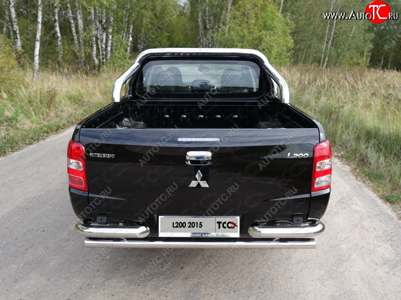 54 999 р. Защита кузова d76,1 мм (только для кузова) ТСС Тюнинг Mitsubishi L200 5 KK,KL дорестайлинг (2015-2019) (нержавейка)  с доставкой в г. Тольятти