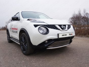 Защита переднего бампера нижняя d42,4 мм ТСС Тюнинг Nissan Juke 1 YF15 рестайлинг (2014-2020) ()