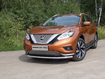 Защита переднего бампера нижняя d60,3 мм ТСС Тюнинг Nissan Murano 3 Z52 дорестайлинг (2015-2022)  (нержавейка)