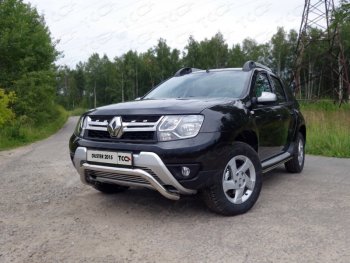 Нижняя декоративная вставка в бампер ТСС Тюнинг Renault Duster HS рестайлинг (2015-2021) ()