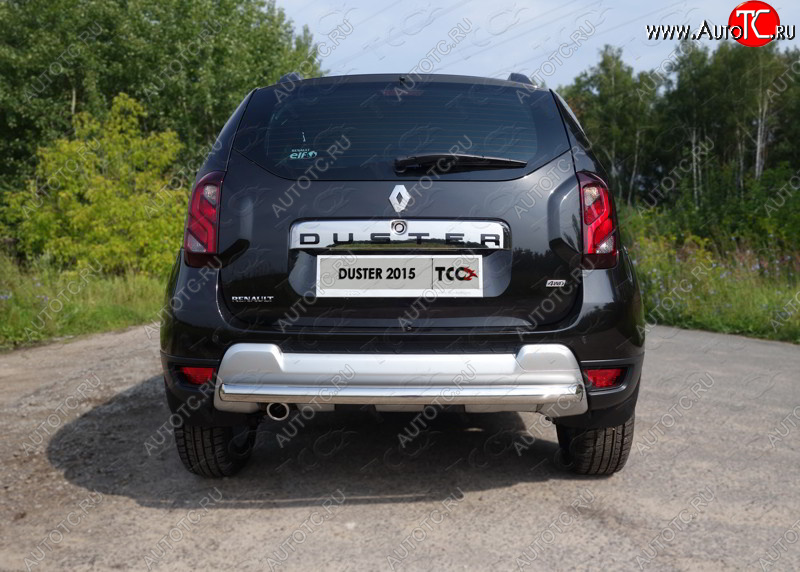 11 749 р. Защита задняя (нержавейка 60,3 мм) ТСС Тюнинг Renault Duster HS рестайлинг (2015-2021)  с доставкой в г. Тольятти