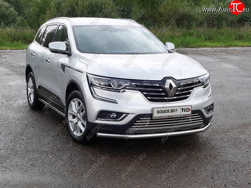 18 699 р. Защита переднего бампера нижняя d60,3 мм ТСС Тюнинг  Renault Koleos  2 (2016-2024) (нержавейка)  с доставкой в г. Тольятти