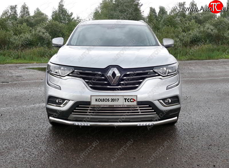 33 849 р. Защита переднего бампера нижняя с ДХО 60,3 мм ТСС Тюнинг Renault Koleos 2 (2016-2025) (нержавейка)  с доставкой в г. Тольятти