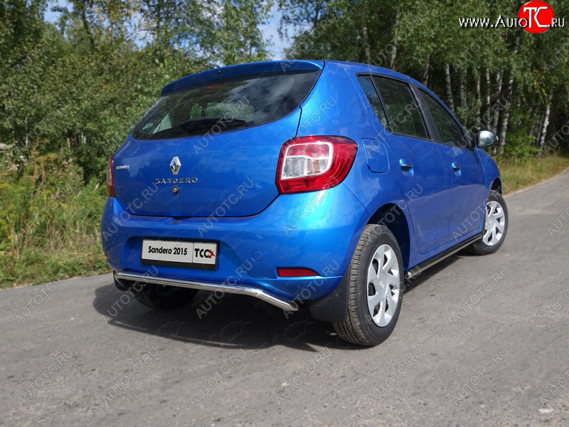 12 299 р. Защита задняя d42,4 мм ТСС Тюнинг  Renault Sandero  (B8) (2014-2018) дорестайлинг  с доставкой в г. Тольятти