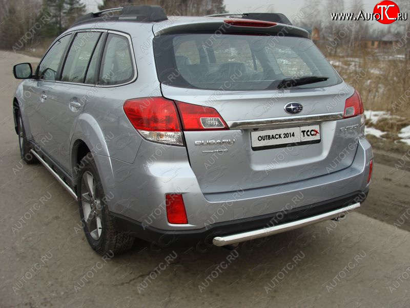 10 799 р. Защита задняя (центральная нержавейка 50,8 мм) ТСС Тюнинг  Subaru Outback  BR, (2012-2015) B14)  рестайлинг универсал  с доставкой в г. Тольятти