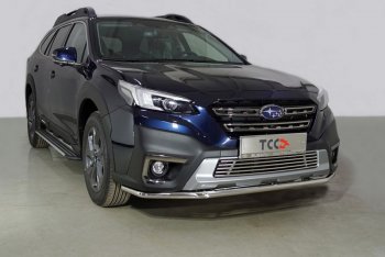 Защита переднего бампера нижняя d42,4 мм ТСС Тюнинг Subaru (Субару) Outback (Аутбэк)  BT (2019-2025) BT универсал ()