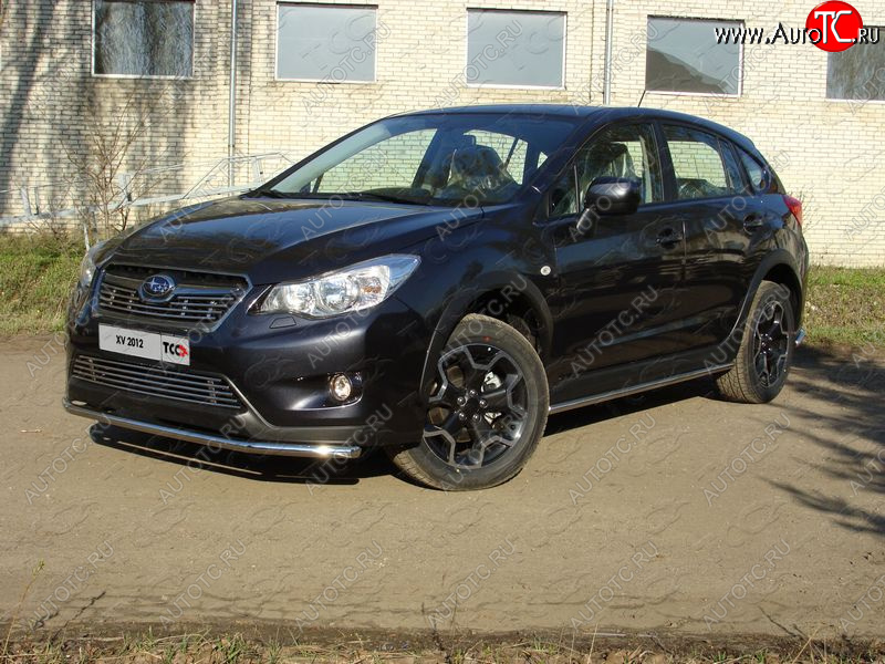 1 000 000 р. Защита переднего бампера нижняя d42,4 мм ТСС Тюнинг  Subaru XV  GP/G33 (2012-2016) дорестайлинг (нержавейка)  с доставкой в г. Тольятти