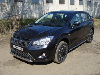 Защита переднего бампера нижняя овальная 75х42 мм ТСС Тюнинг Subaru XV GP/G33 дорестайлинг (2012-2016) ()