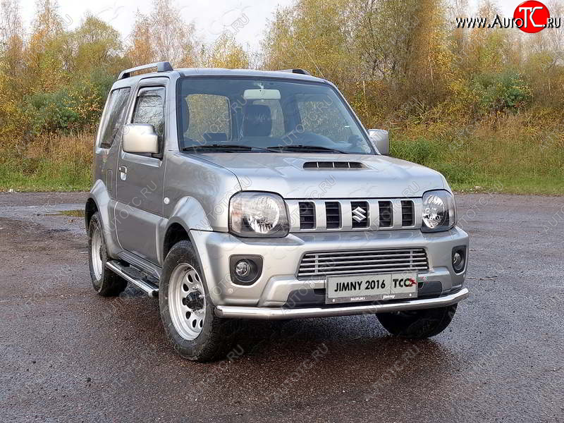 16 899 р. Защита переднего бампера нижняя d60,3 мм ТСС Тюнинг  Suzuki Jimny  JB64 (2018-2024) (нержавейка)  с доставкой в г. Тольятти