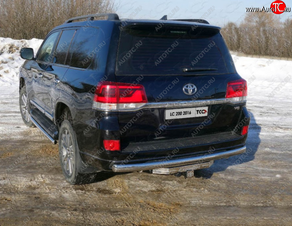 24 999 р. Защита заднего бампера (овальная, d75х42 мм) TCC  Toyota Land Cruiser  200 (2015-2021) 2-ой рестайлинг  с доставкой в г. Тольятти