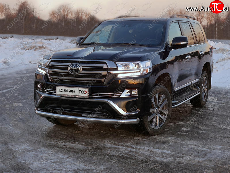 27 999 р. Защита переднего бампера нижняя d76,1 мм (EXECUTIVE) ТСС Тюнинг  Toyota Land Cruiser  200 (2015-2021) 2-ой рестайлинг (нержавейка)  с доставкой в г. Тольятти