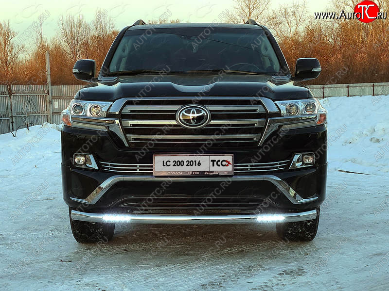 47 999 р. Защита переднего бампера нижняя с ДХО 76,1 мм ТСС Тюнинг  Toyota Land Cruiser  200 (2015-2021) 2-ой рестайлинг (EXECUTIVE)  с доставкой в г. Тольятти