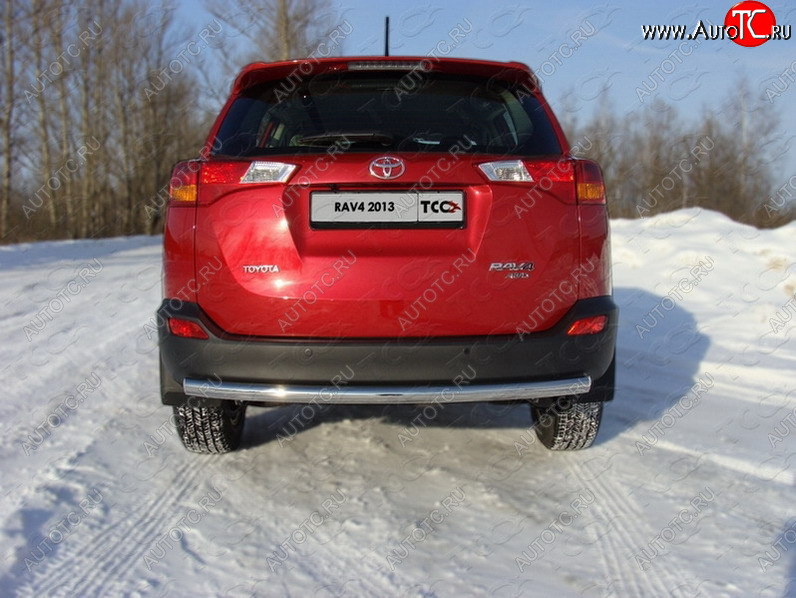 36 999 р. Защита задняя (центральная нержавейка 60,3 мм) ТСС Тюнинг  Toyota RAV4  XA40 (2012-2015) 5 дв. дорестайлинг  с доставкой в г. Тольятти