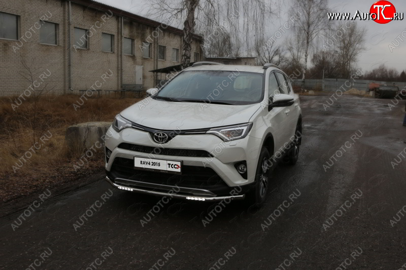 40 999 р. Защита переднего бампера нижняя с ДХО 60,3 мм ТСС Тюнинг  Toyota RAV4  XA40 (2015-2019) 5 дв. рестайлинг (нержавейка)  с доставкой в г. Тольятти