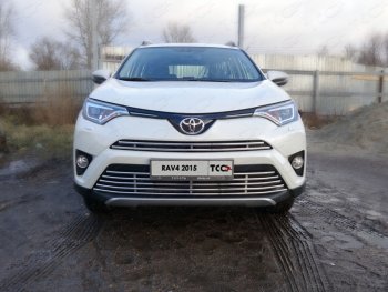 Нижняя декоративная вставка в бампер (без круиз-контроля) ТСС Тюнинг Toyota (Тойота) RAV4 (рав)  XA40 (2015-2019) XA40 5 дв. рестайлинг ()