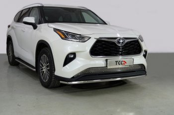 Защита переднего бампера нижняя d42,4 мм ТСС Тюнинг Toyota Highlander XU70 (2020-2025) ()