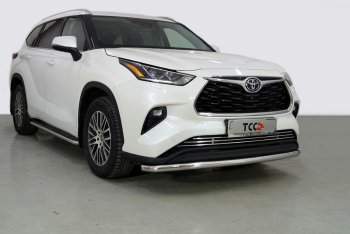 Защита переднего бампера нижняя d60,3 мм ТСС Тюнинг Toyota Highlander XU70 (2020-2025) ()