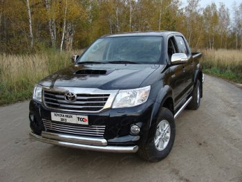 Защита переднего бампера нижняя d76,1*75 мм ТСС Тюнинг Toyota Hilux AN20,AN30  2-ой рестайлинг (2011-2016) ()