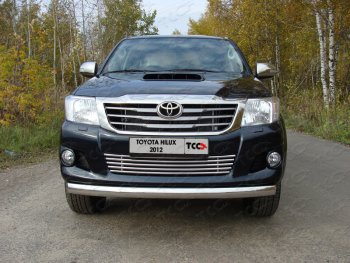 Декоративная вставка переднего бампера ТСС Тюнинг Toyota Hilux AN20,AN30  2-ой рестайлинг (2011-2016) ()